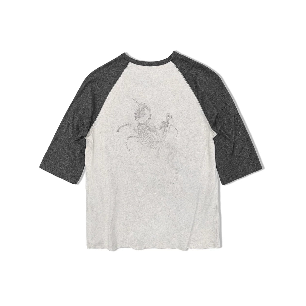 WANNA LAB Contrast Color Shoulder Casual Tee