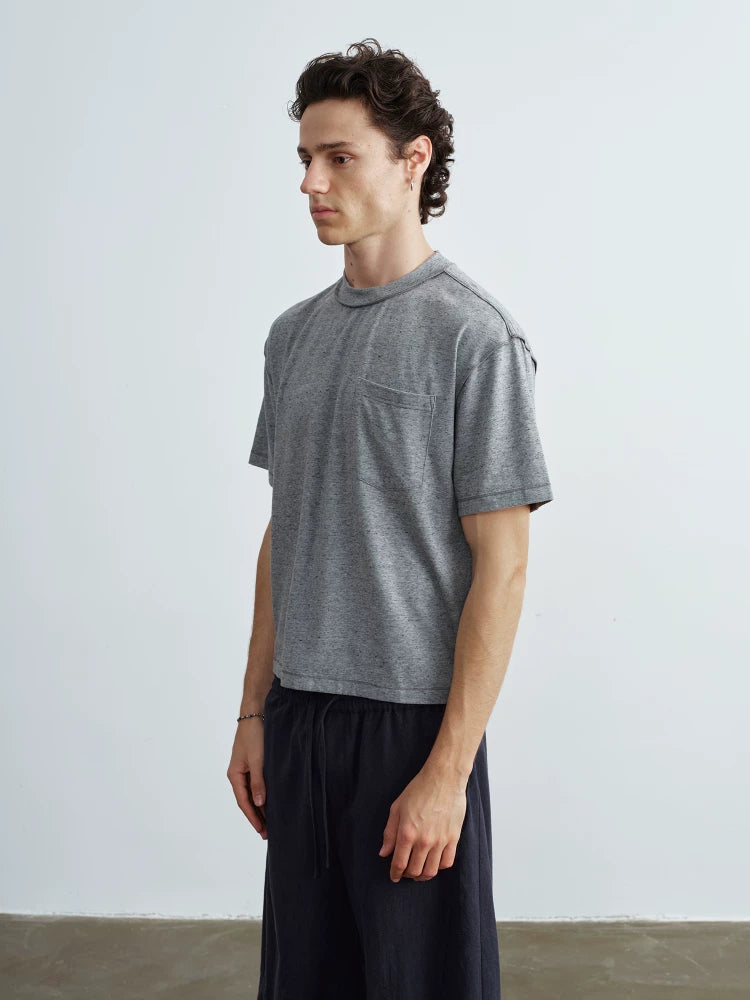 VLABMADE Slack Vacation Soft Waxy Short Wide Tee