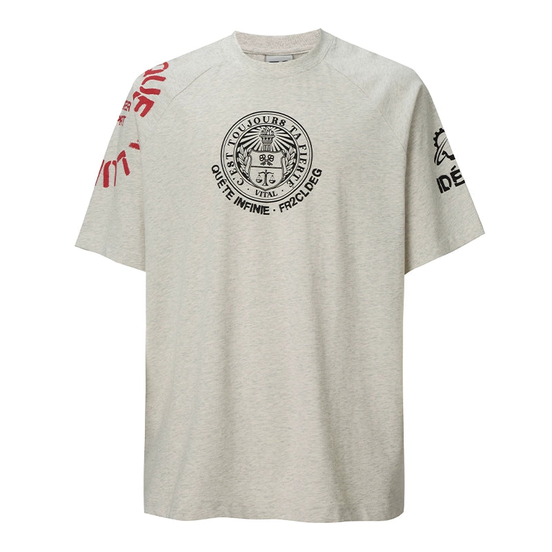 F2CE Vintage Rough Sleeve Trend Printed Tee