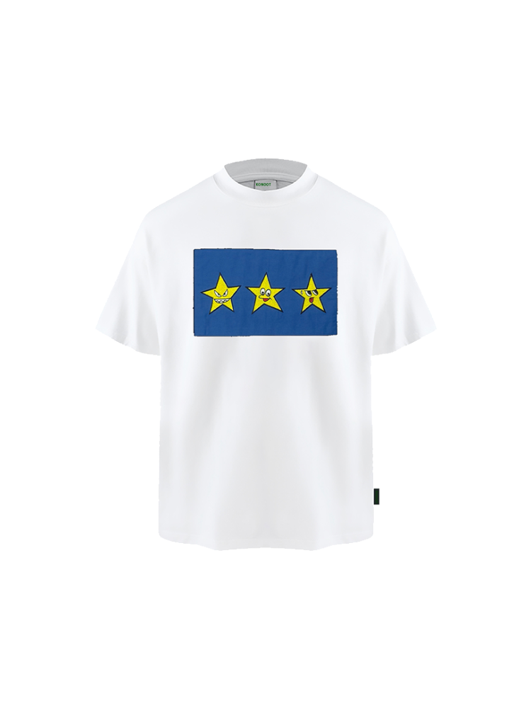 [KONOOT] 25SS (STAR) sticker embroidery BoxyFit version * 280G Tee