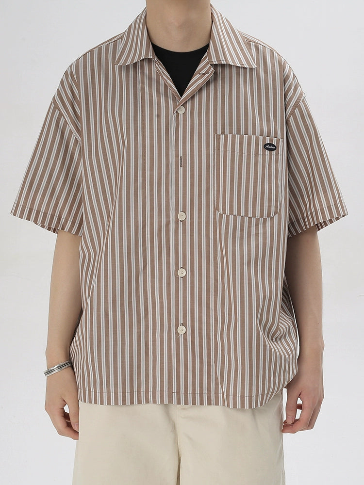 AWT24SS Simple Casual Striped Shirt