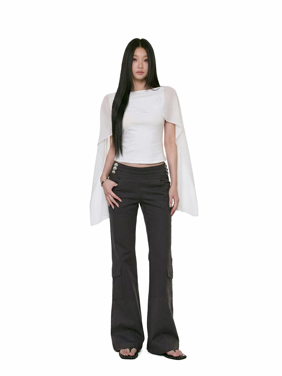 WITHMIN Straight-leg Micro-pull Jeans