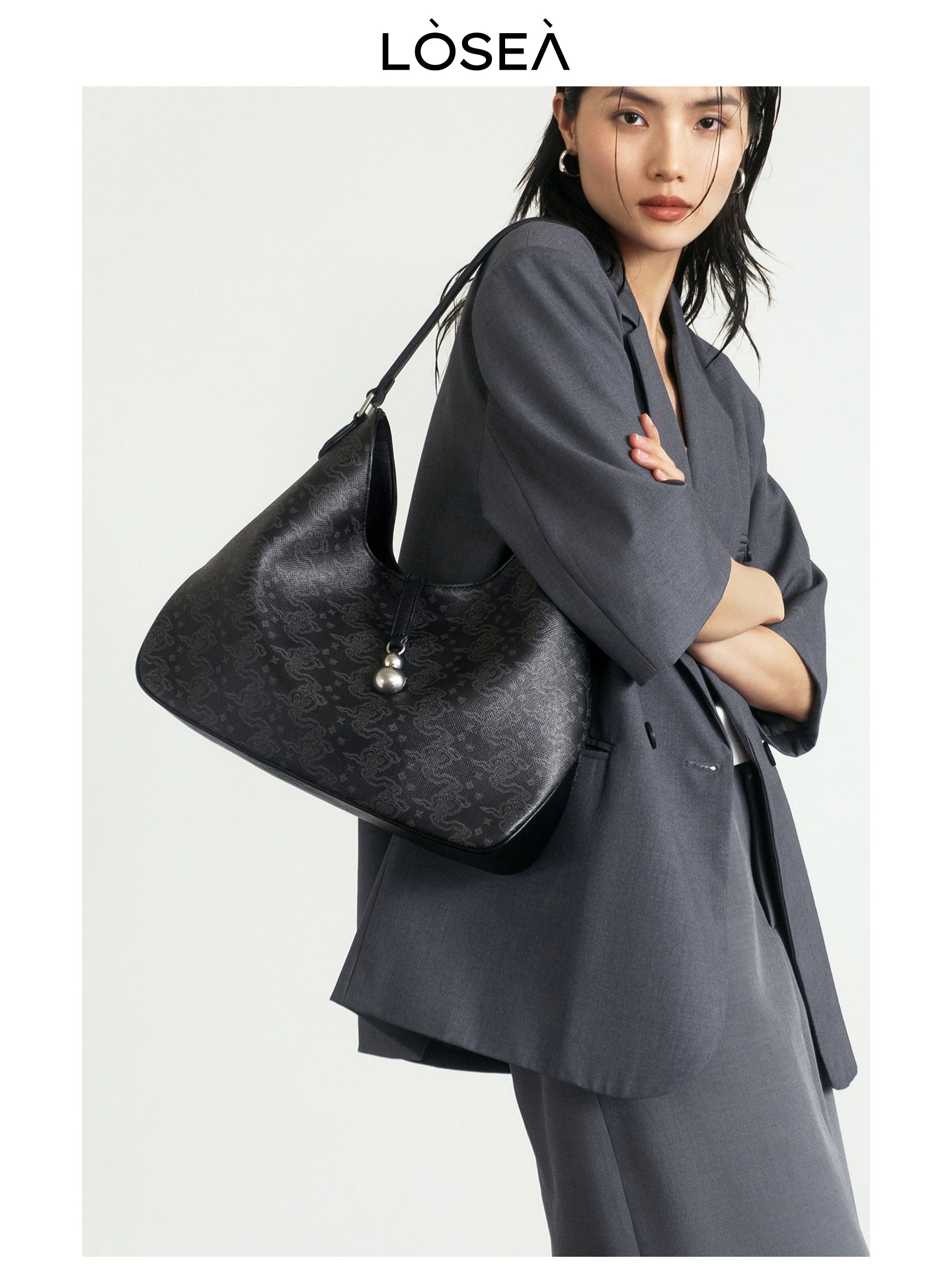 LOSEA Ruyi Moire Large Capacity Tote Bag