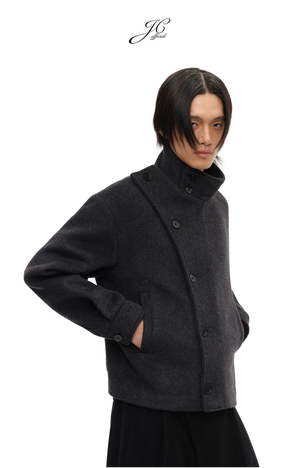 JCAESAR Lapel Button-down Jacket