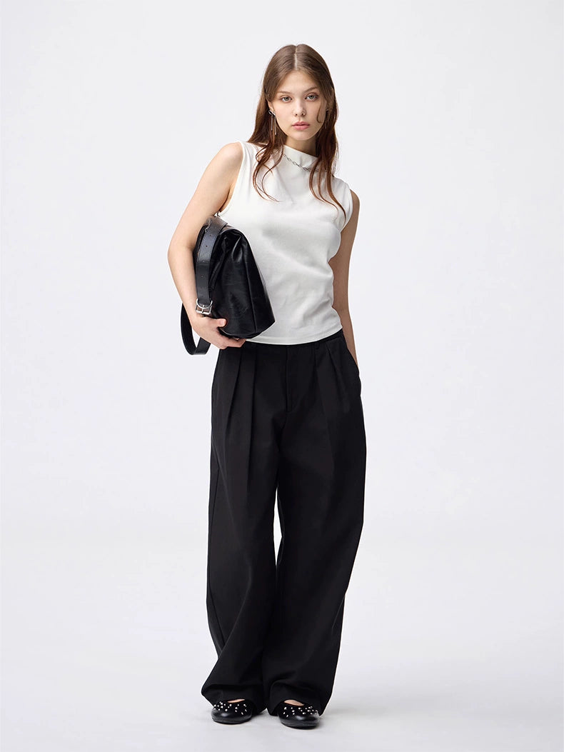 GU Barrel Pleated Pants Loose Scimitar Pants