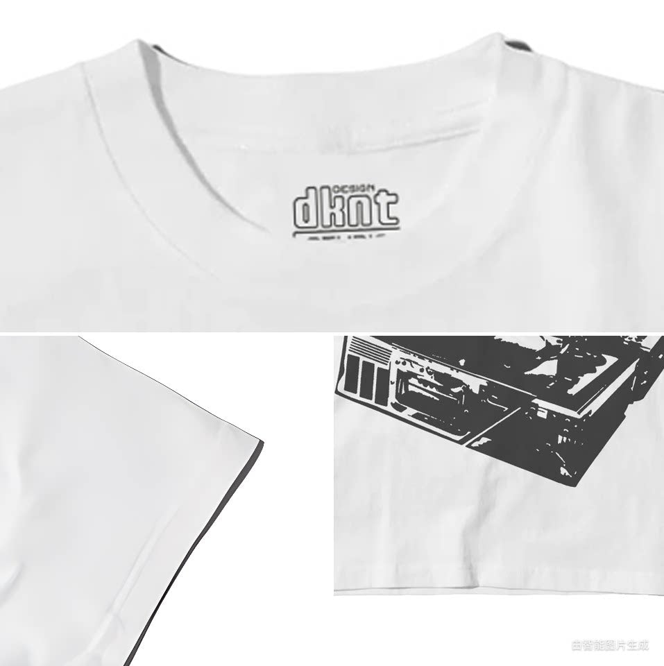 DKNT Mickey Print Crew Neck Tee