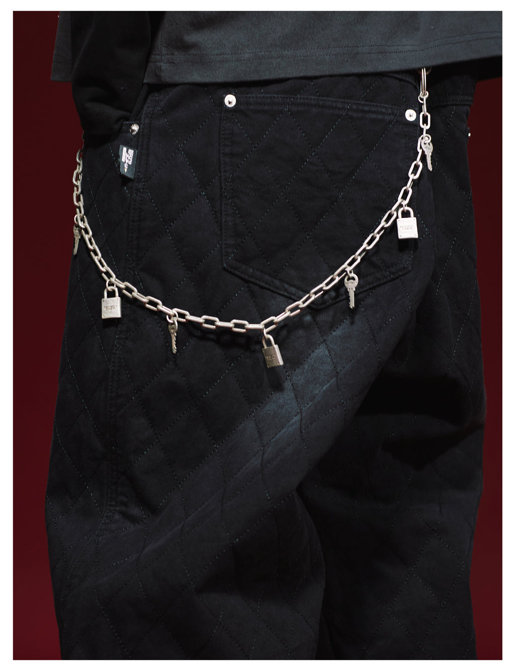 Remedy metal chain waist key lock