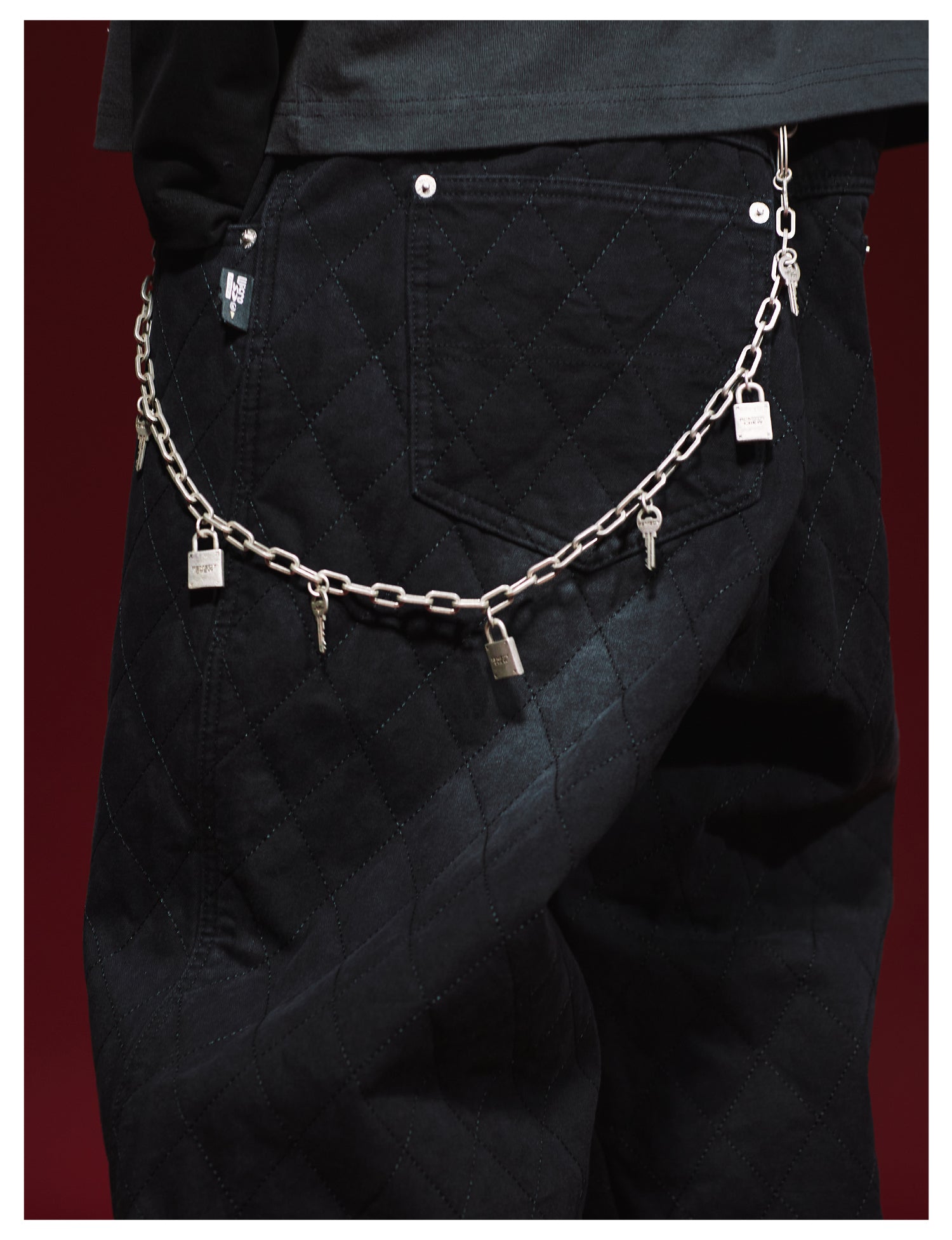 Remedy metal chain waist key lock