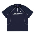Loopsoon Contrasting Bright Line Loose Semi-turtleneck Zipper Tee