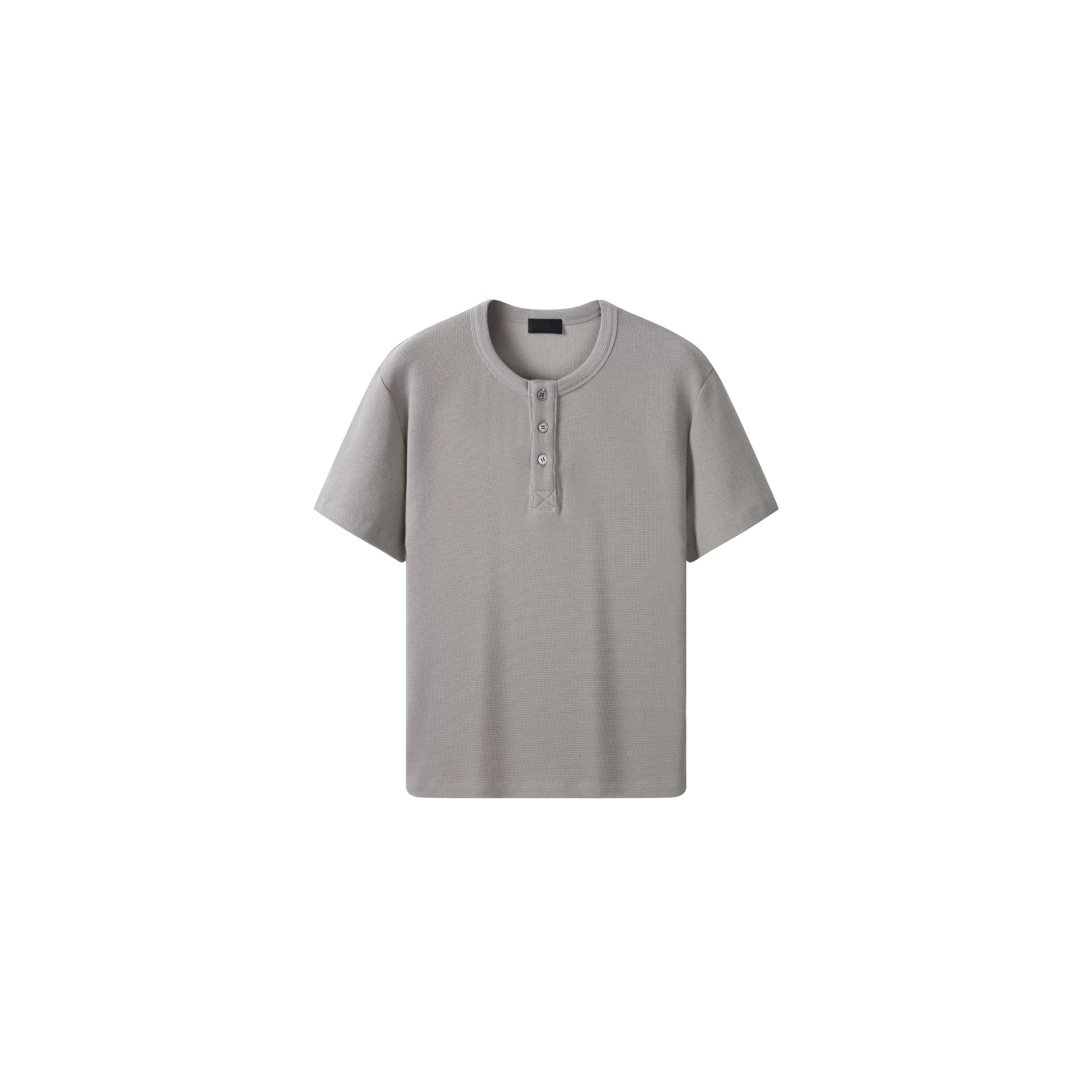 PLUS NO LOGO Waffle Henry Collar Tee