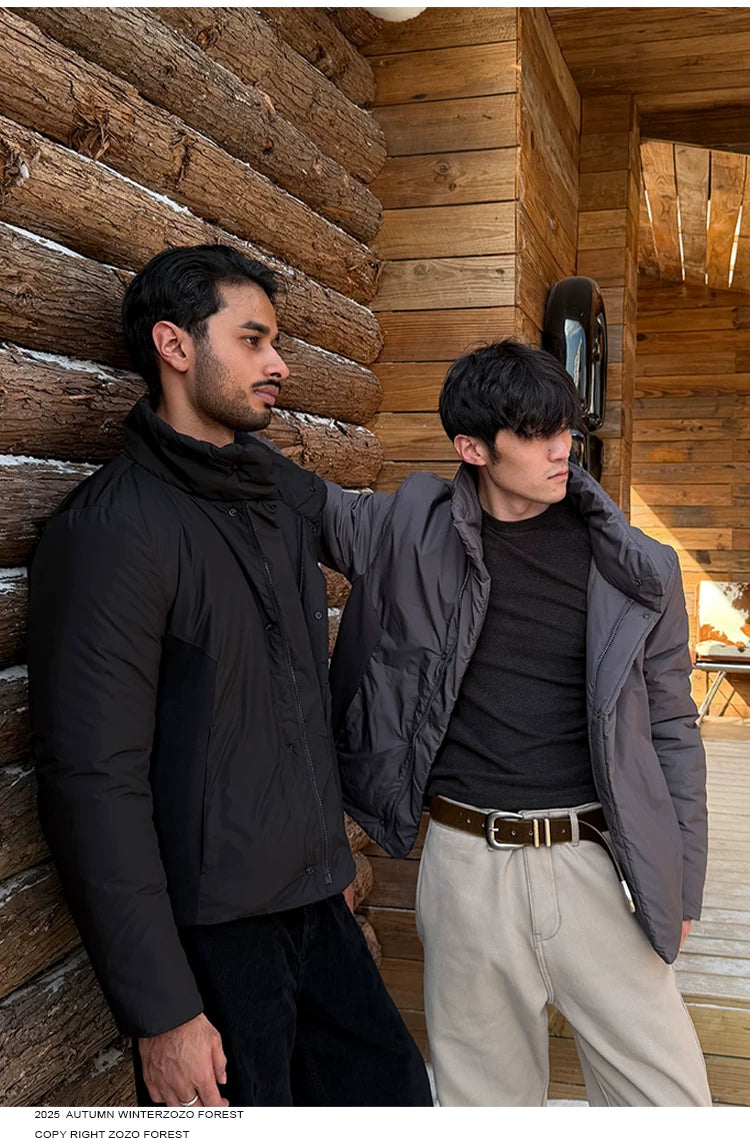 ZOZOFOREST Sleek City Stand-up Collar Simple Sports Cotton-padded Clothes