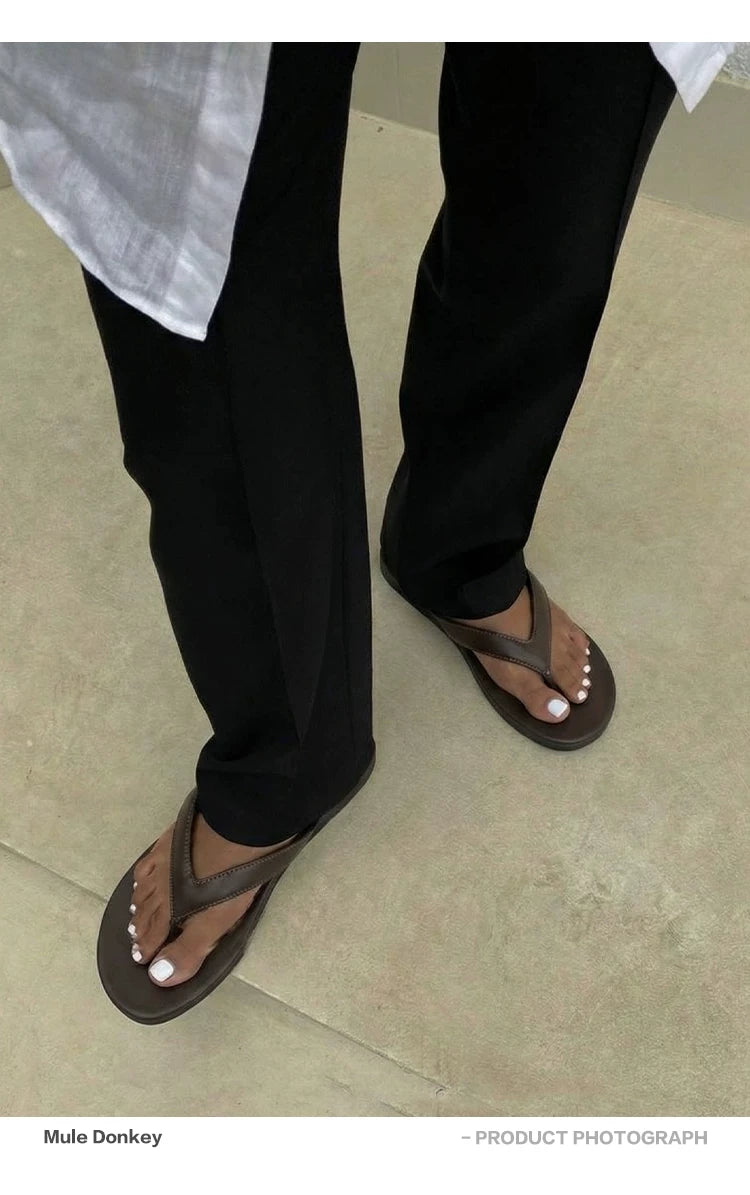 Donkey Flip-flops Wear Flat Bottom Sandals