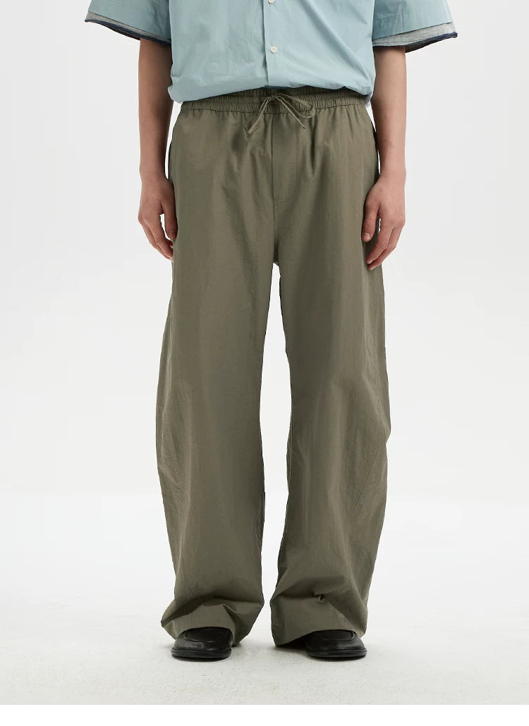 BUTTBILL 280g Breathable Linen-Blend Parachute Pants