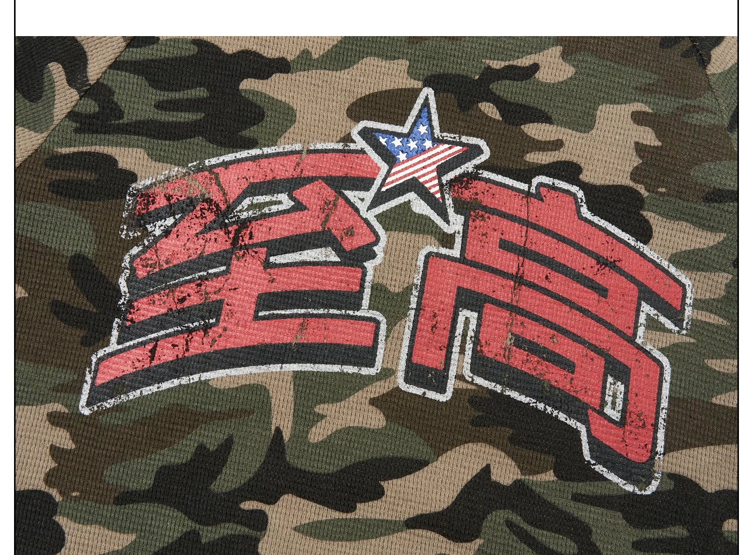 SAXGENWON Waffle Camouflage Knitted Long Sleeves