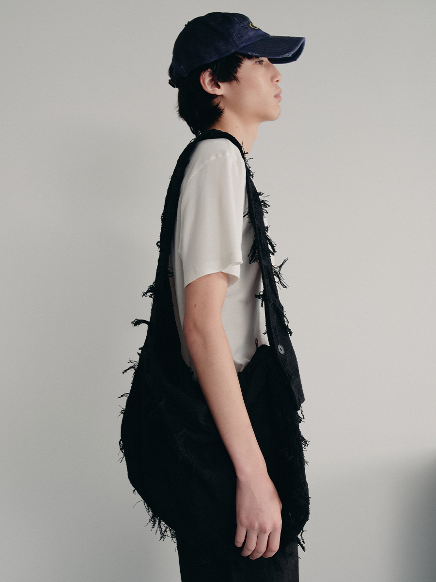 JCAESAR Fringed Rhombus Messenger Bag