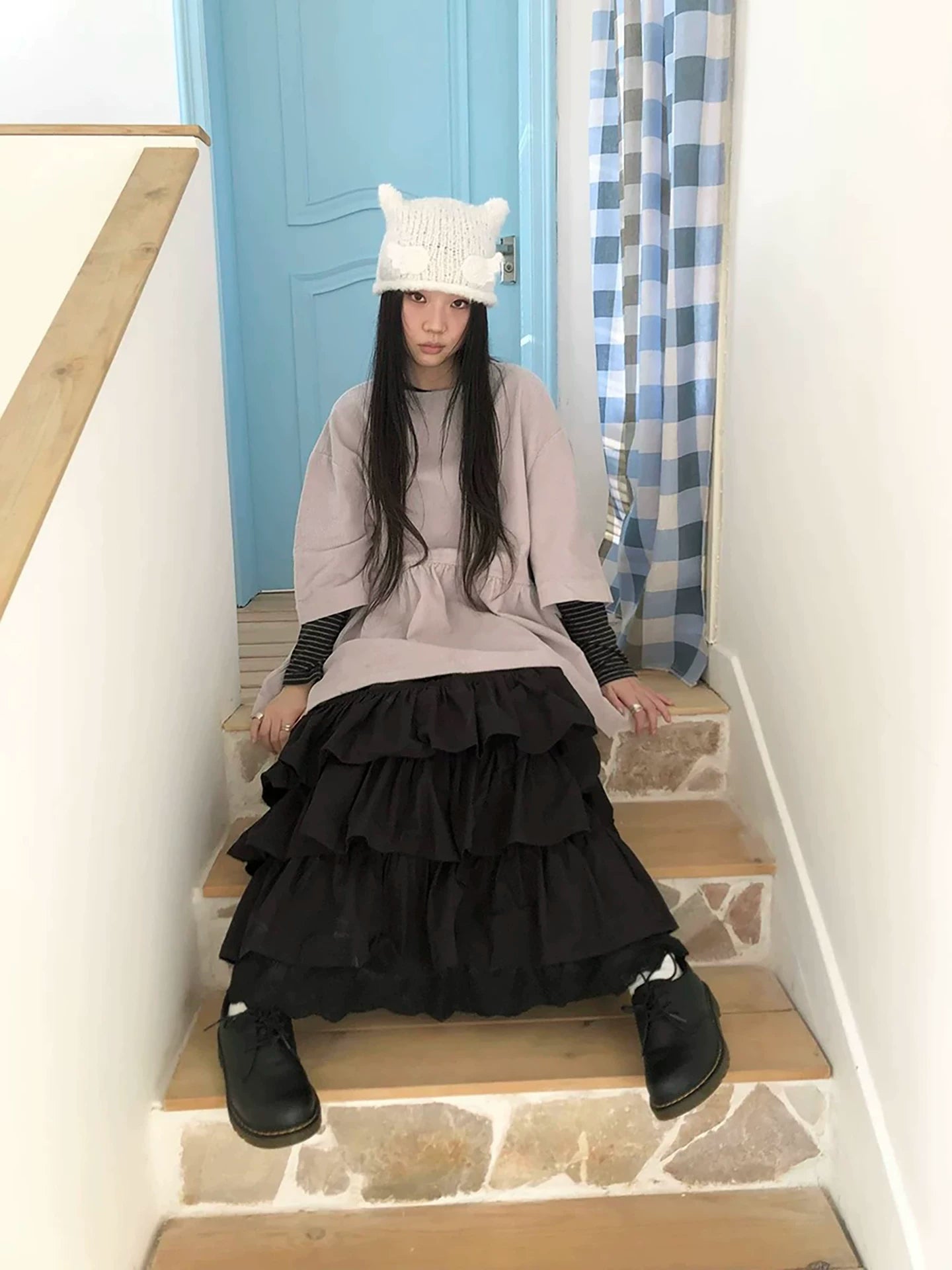 Ang: Project Hand Knitted Wool Cat Ear Hat