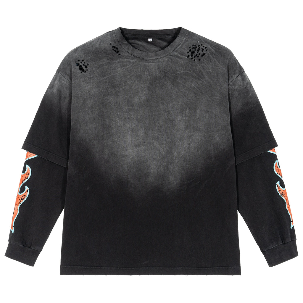 FIVE MEN FLAME long-sleeved Tee
