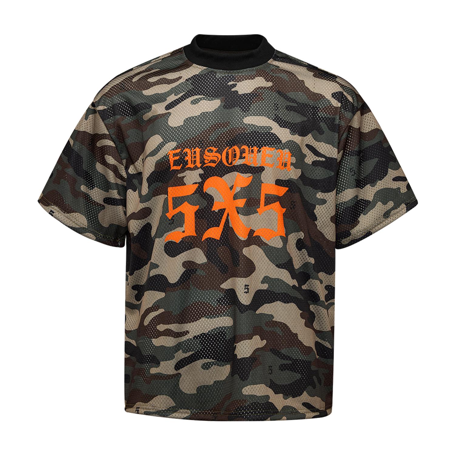 EUSOUEU Camouflage Breathable Contrasting Loose Sports Tee