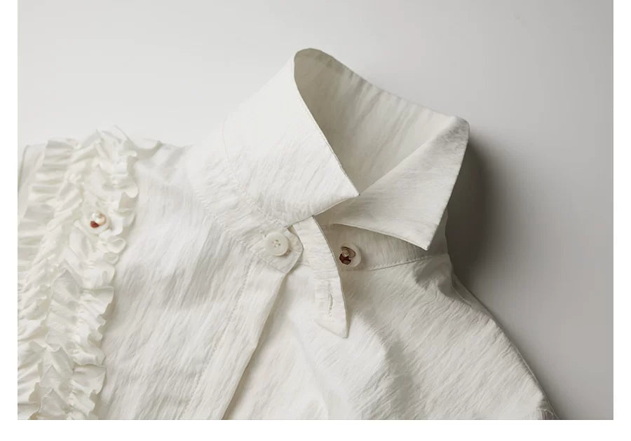 INDULGE Asymmetrical Waist Long-sleeved Shirt