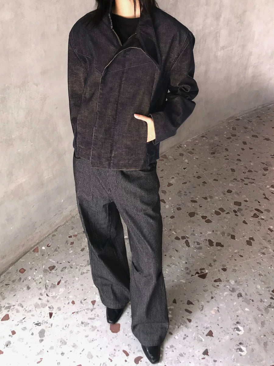 TWOMOONS Minimalist Striped Jeans