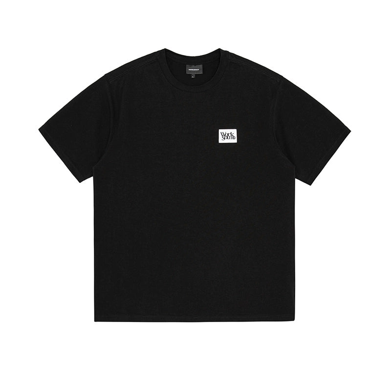 NICEBAD Basic Weaving Label Casual Loose Tee