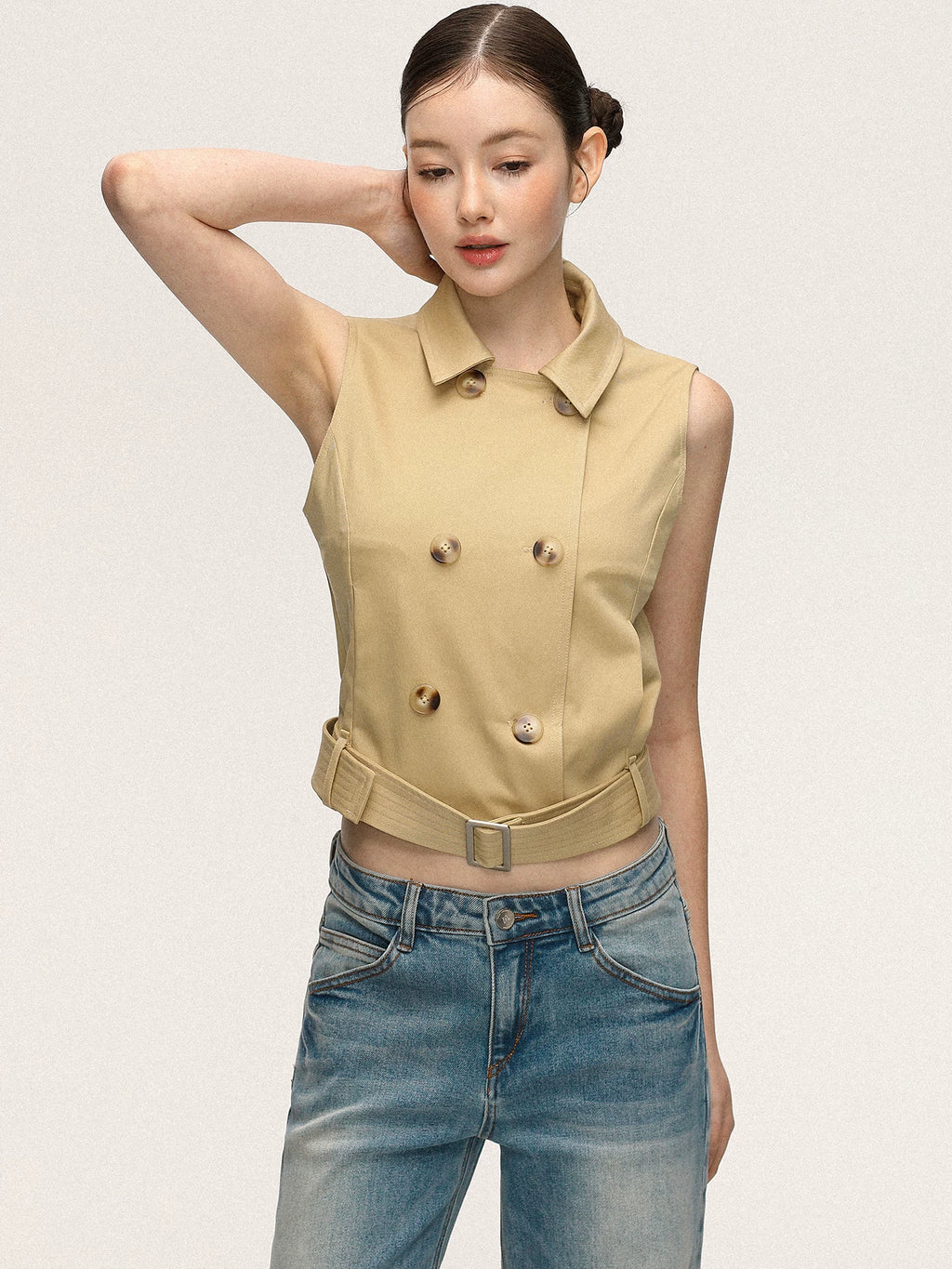 Anna Aneae Removable Cape Slim Slim Tee