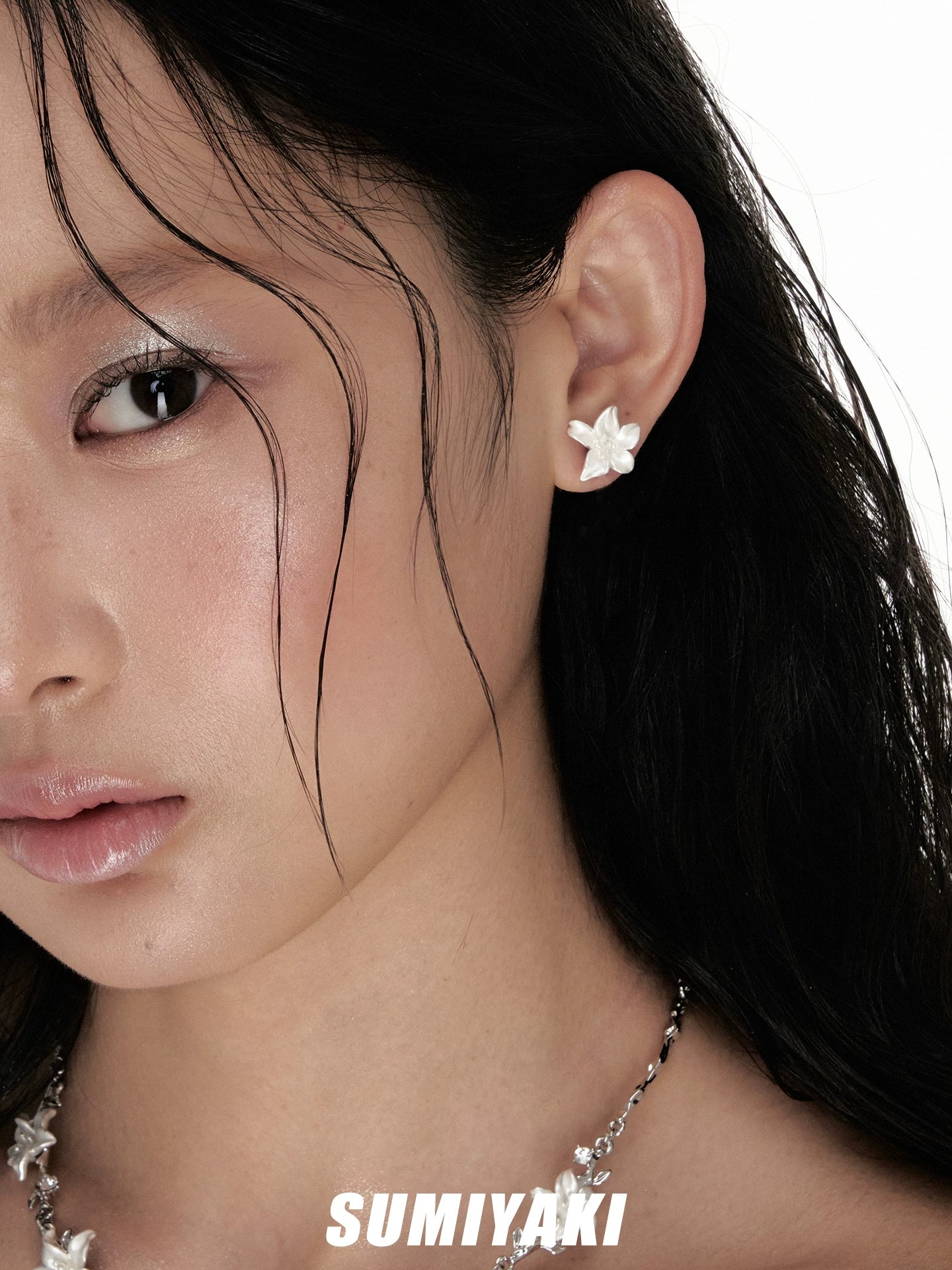 SUMIYAKI Niche High-end Cherry Blossom Earrings