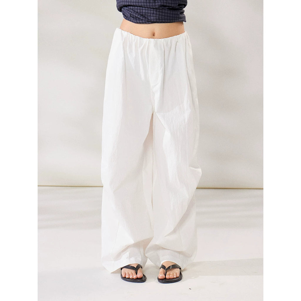 WITHMIN Low-rise Slimming Draped Straight-leg Pants
