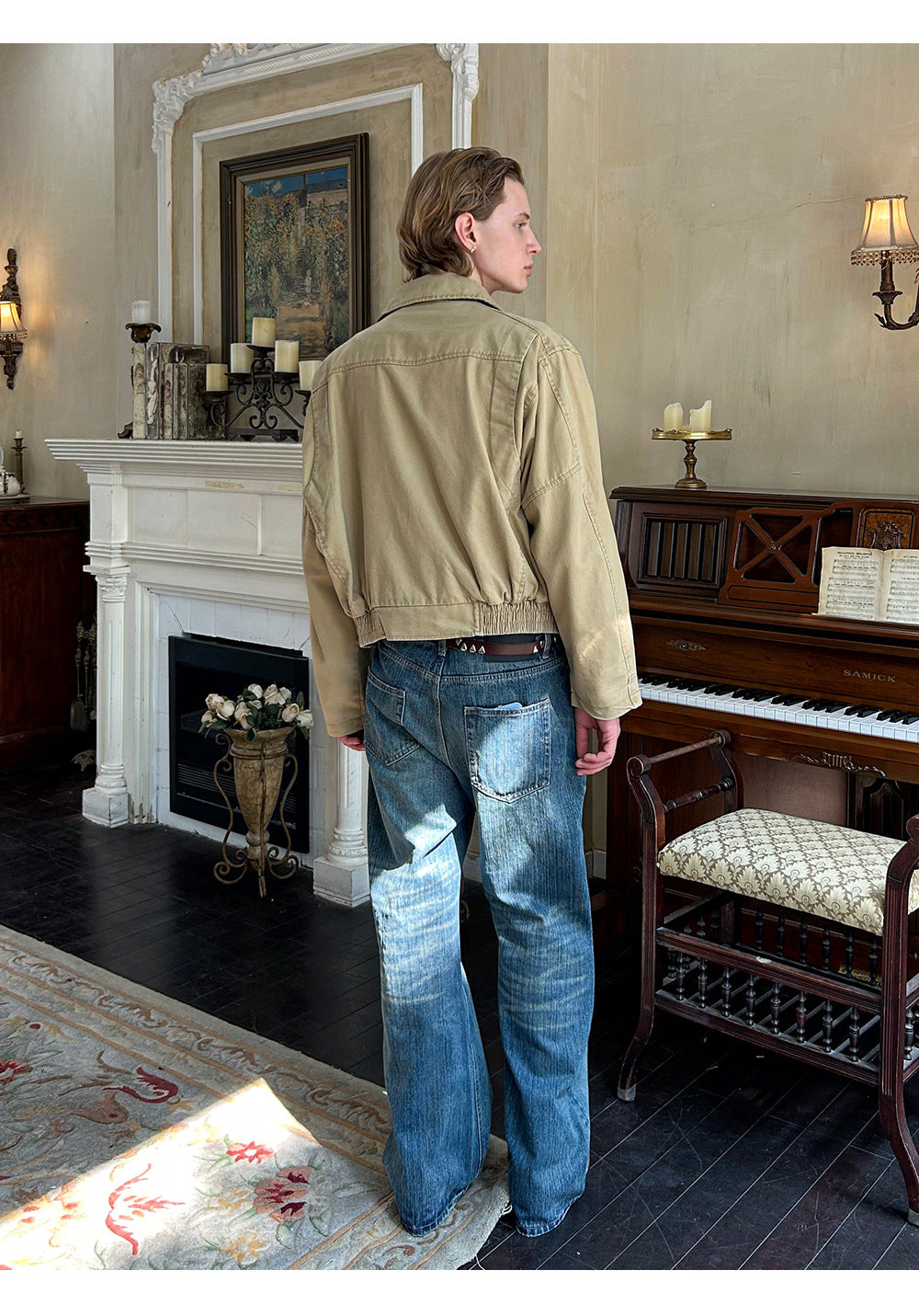 EME Vintage Short Wide Lapel Jacket