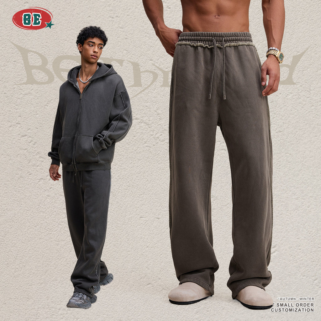 BE Retro Ins Made Old Velvet Straight Trousers
