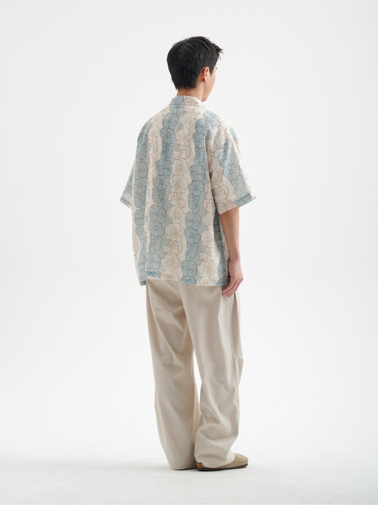 BUTTBILL 25SS Vintage Solona cotton and linen wide-leg cool Pants