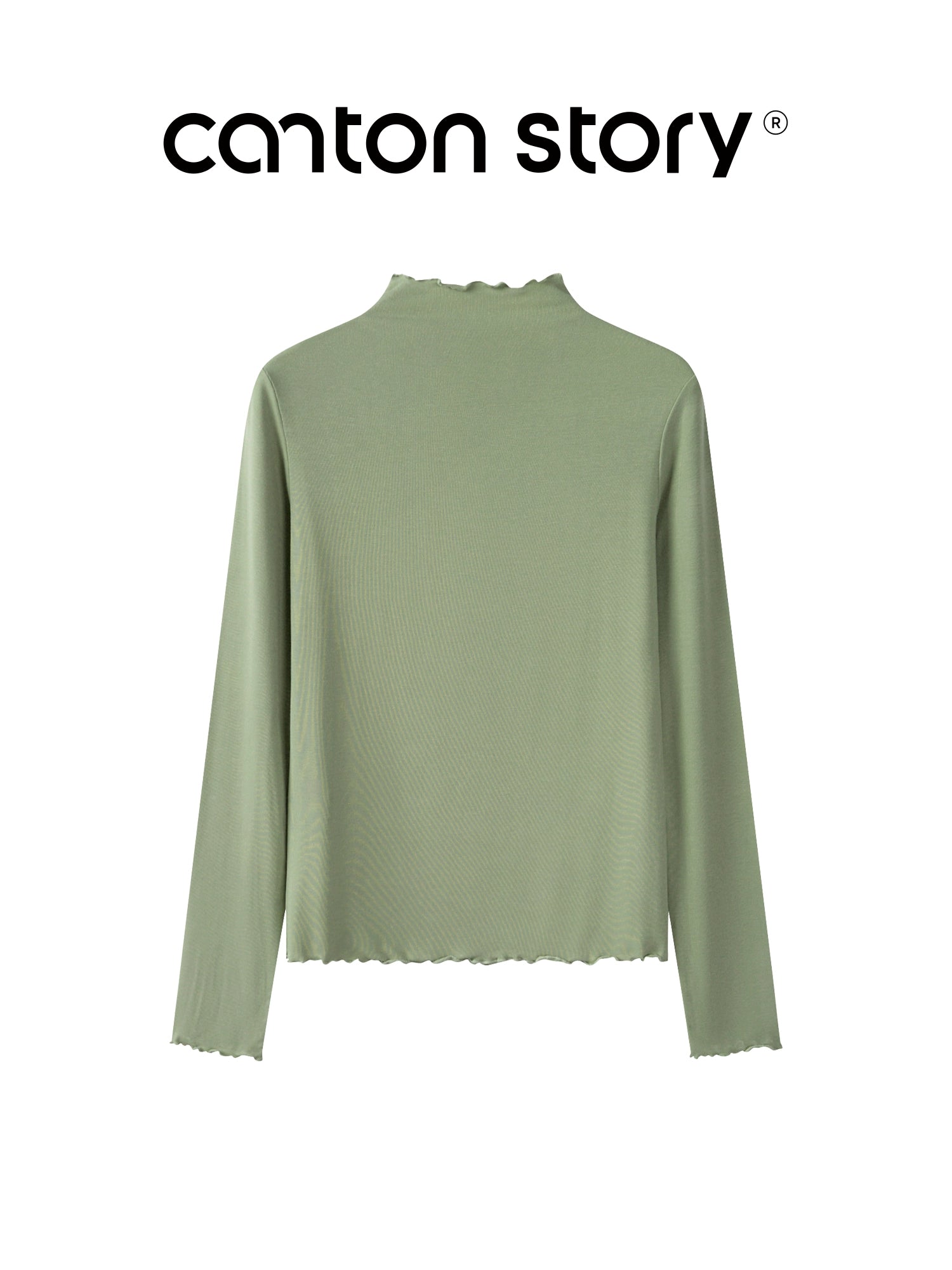 Cantonstory Shoulder Casual Versatile Bottom Shirt