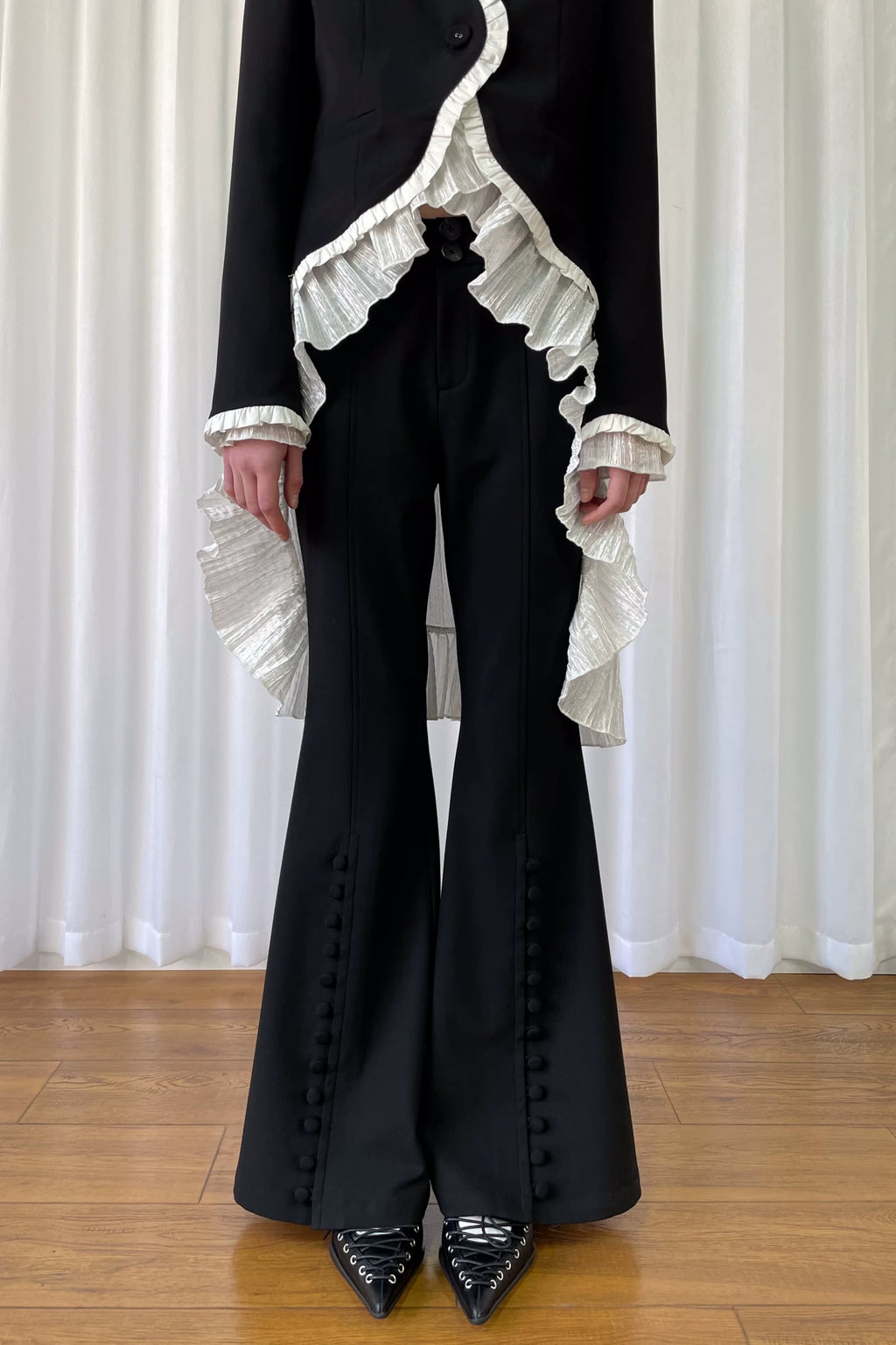 Loosesmell Skinny Premium Drape Wide Leg Pants Floor-mopping Pants
