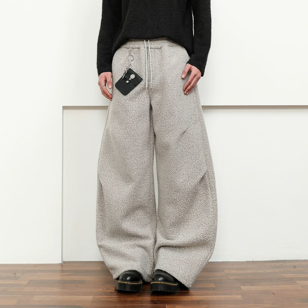 FLYOFF pleated Cozy cut wide-leg scimitar pants