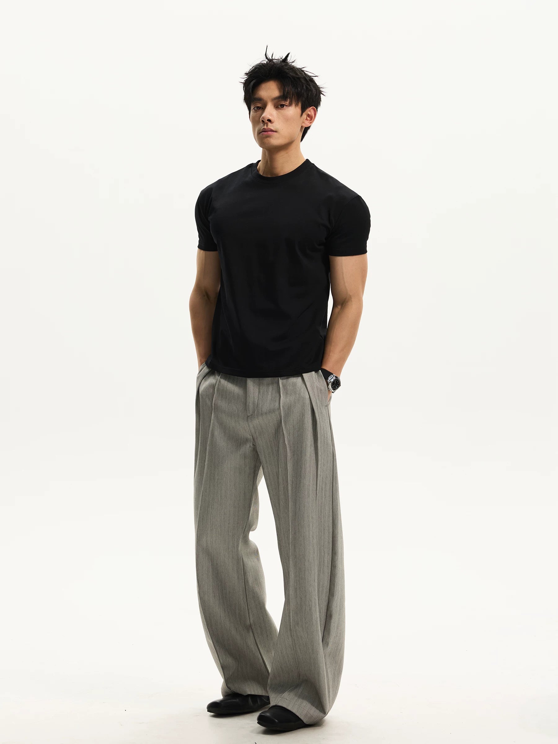 DAY NY Cool Minimalist Shoulder Casual Tee