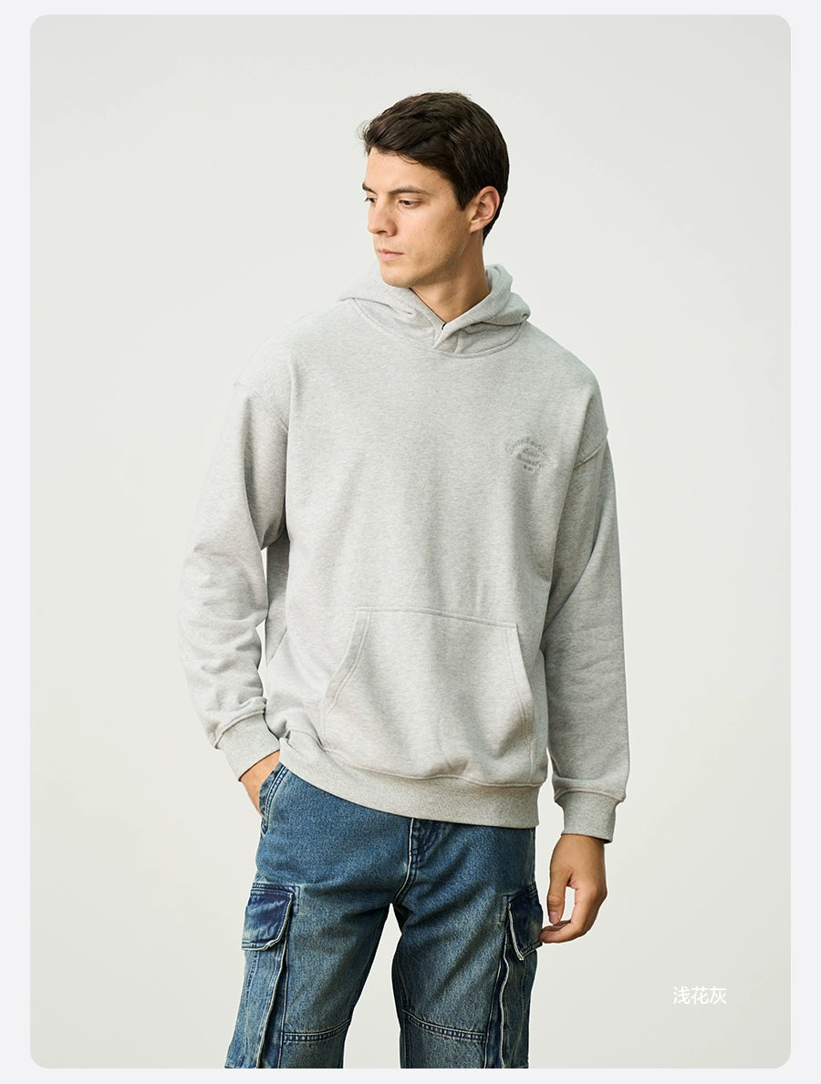 SIMWOOD Alphabet Embroidered Casual Hooded Sweater