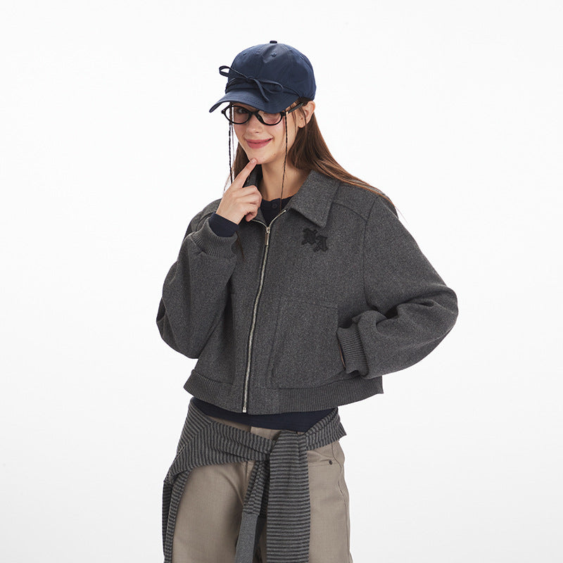 Nariele Vintage Short Versatile Slim Shoulder Jacket