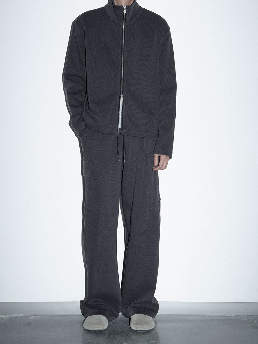 PLUS NO LOGO Casual Jacquard Striped Sweater Jacket