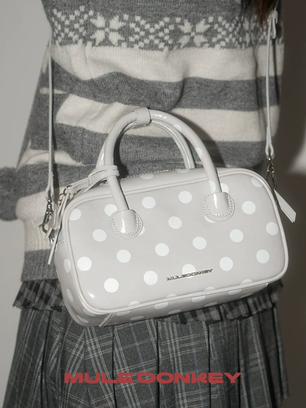 Mule Donkey Polka Dot Handbag Shoulder Bag