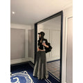 YOUNG KYLIN Retro Plaid Stitching Skirt