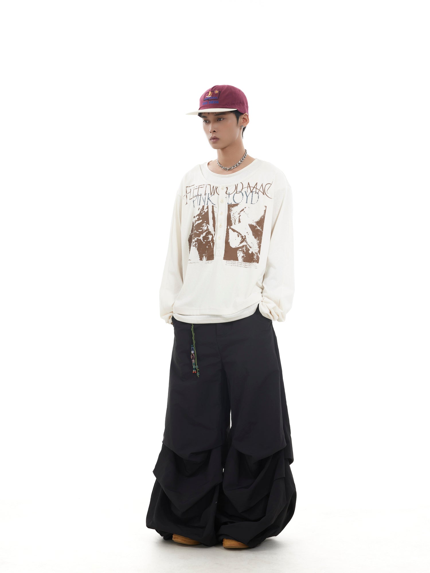 BTSG  fake two-piece scimitar long sleeve Tee