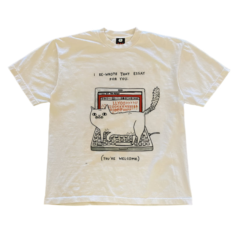 Wang Youbing Studio! Cat 220g 100% Cotton Tee