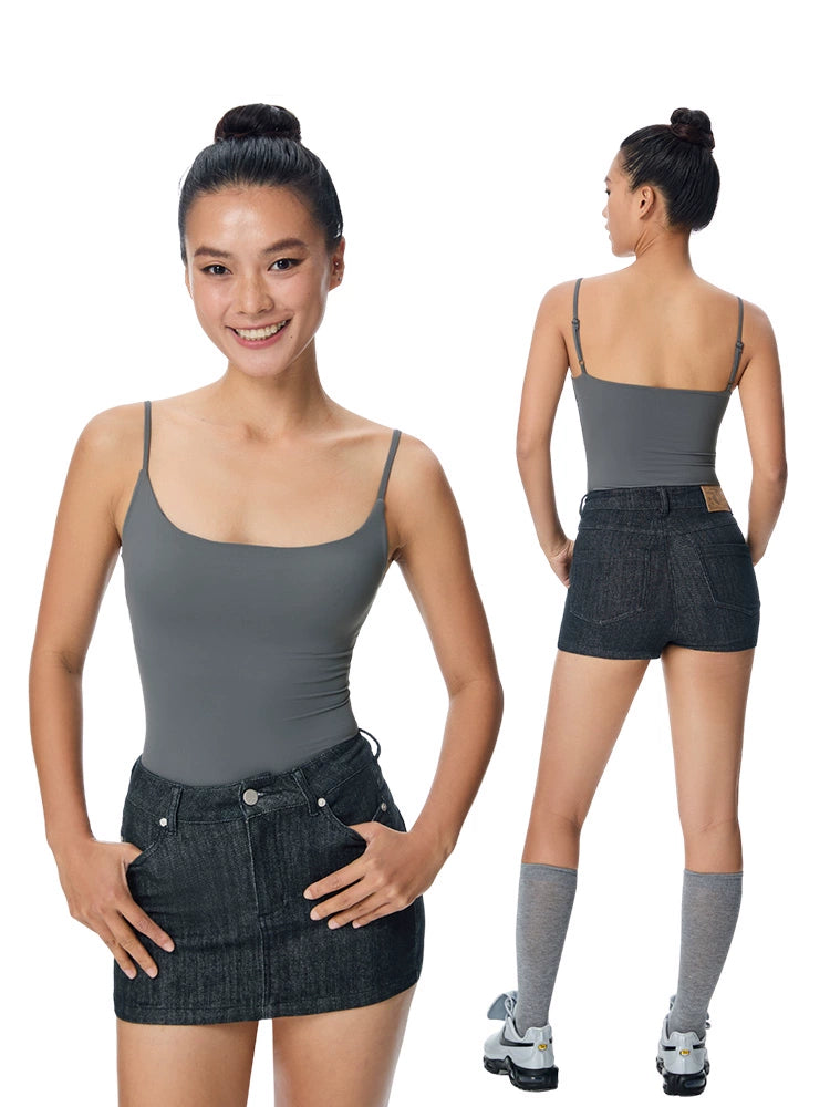 ABMY High and Low Waist Sexy Hip-wrapped Denim Skirt Pants