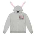 MEDM Rabbit Ear Sweet Cool Velcro Fleece Zipper Hooded Sweater