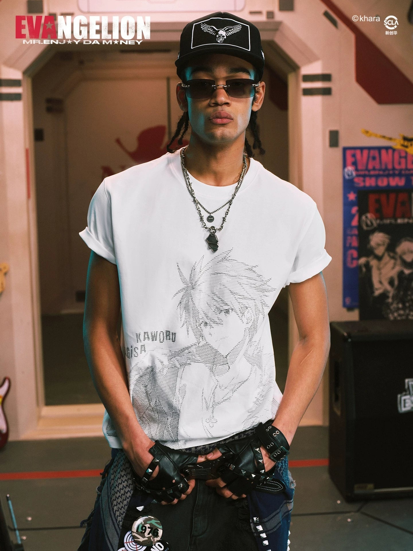 MEDM Loose Round Neck Versatile Tee