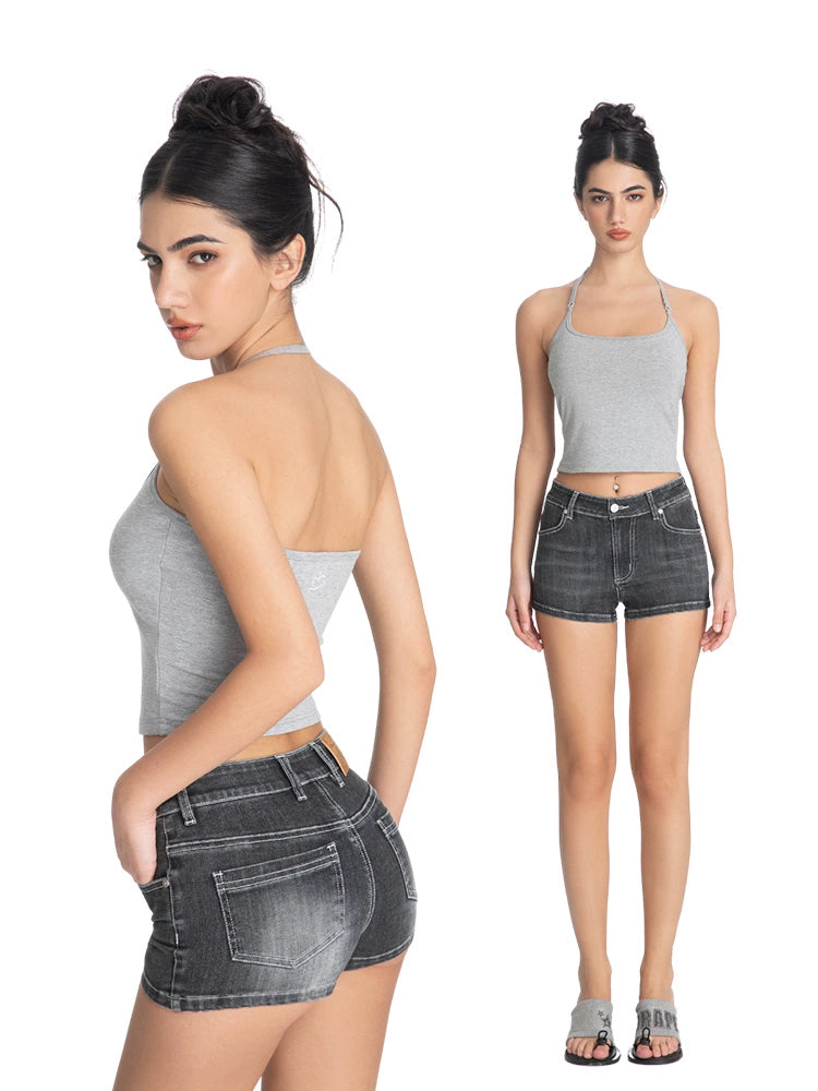 ABMY Sexy Hip-wrapped Denim Shorts