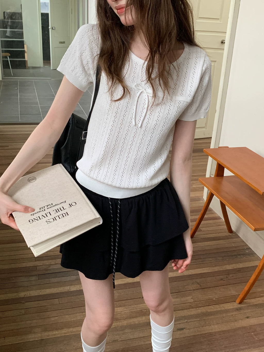 KANO Bow Hollow Knit Tee