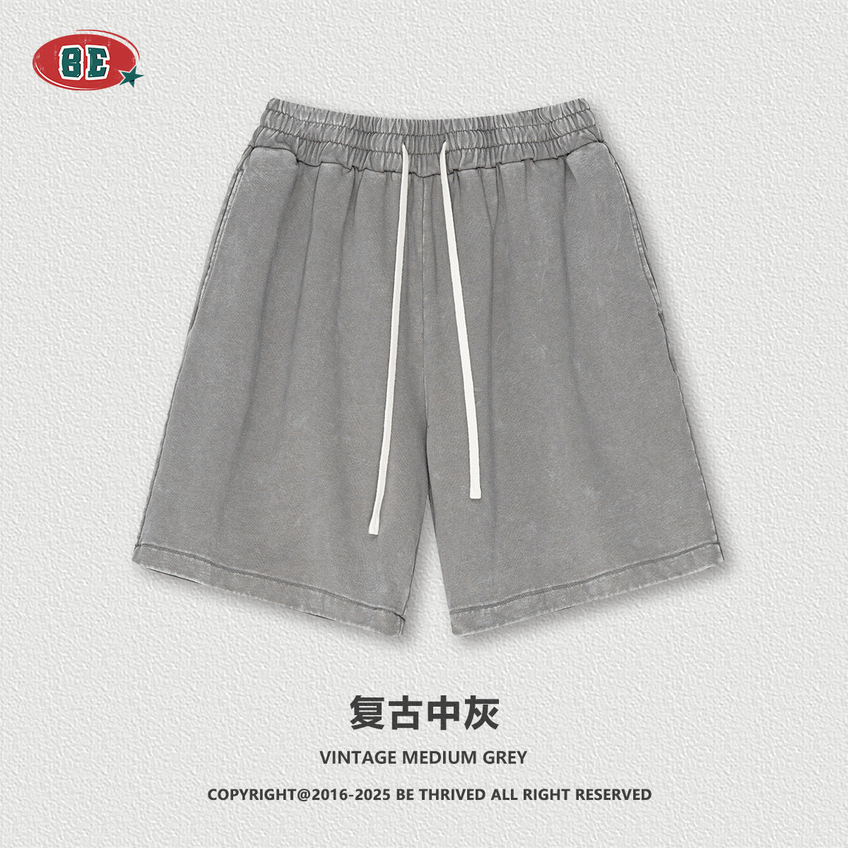 BE heavy 100% Cotton retro washed Shorts