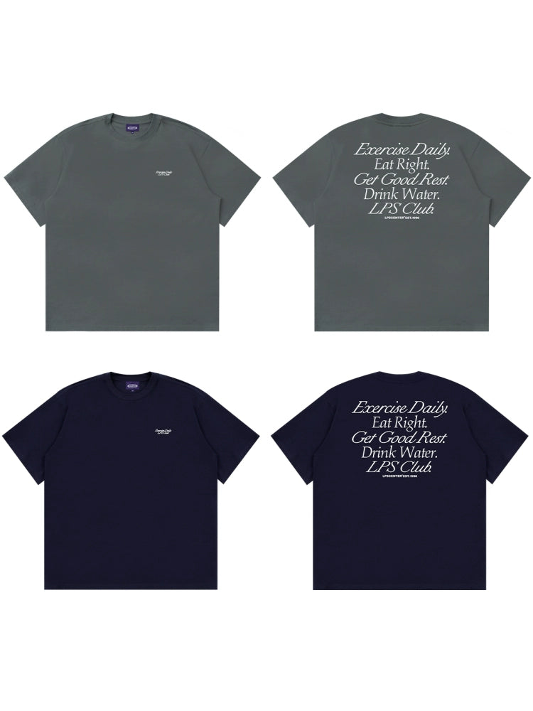 Loopsoon Back Letter Print Loose Tee