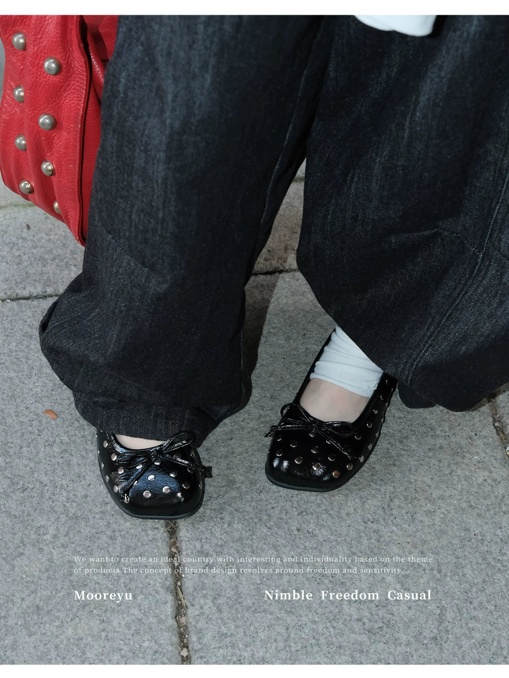 Mooreyu Bow Rivet Pedal Shoes